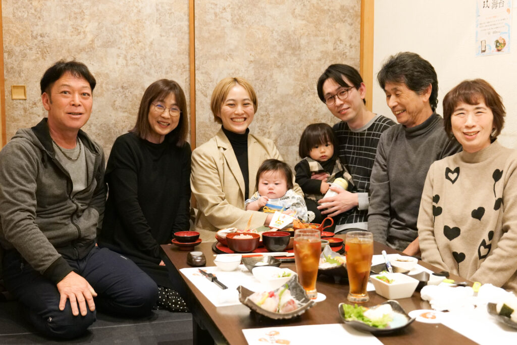 ご家族での記念写真撮影