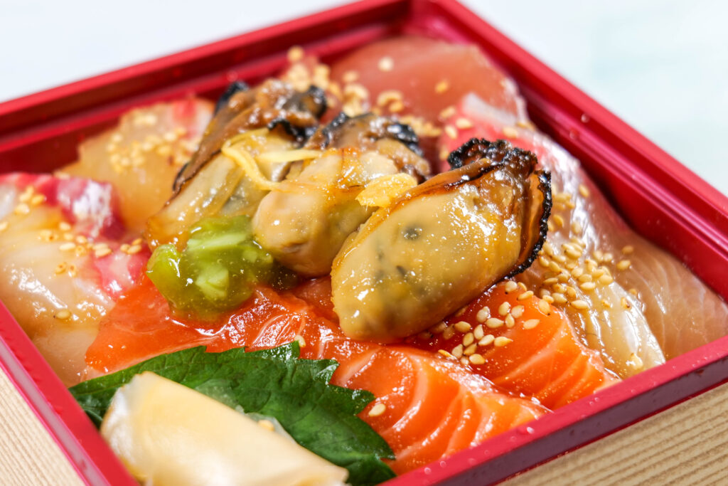 大粒の牡蠣と特製だれの艶