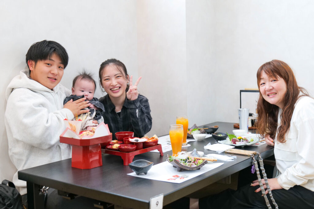 お食い初めでのご利用のご家族2