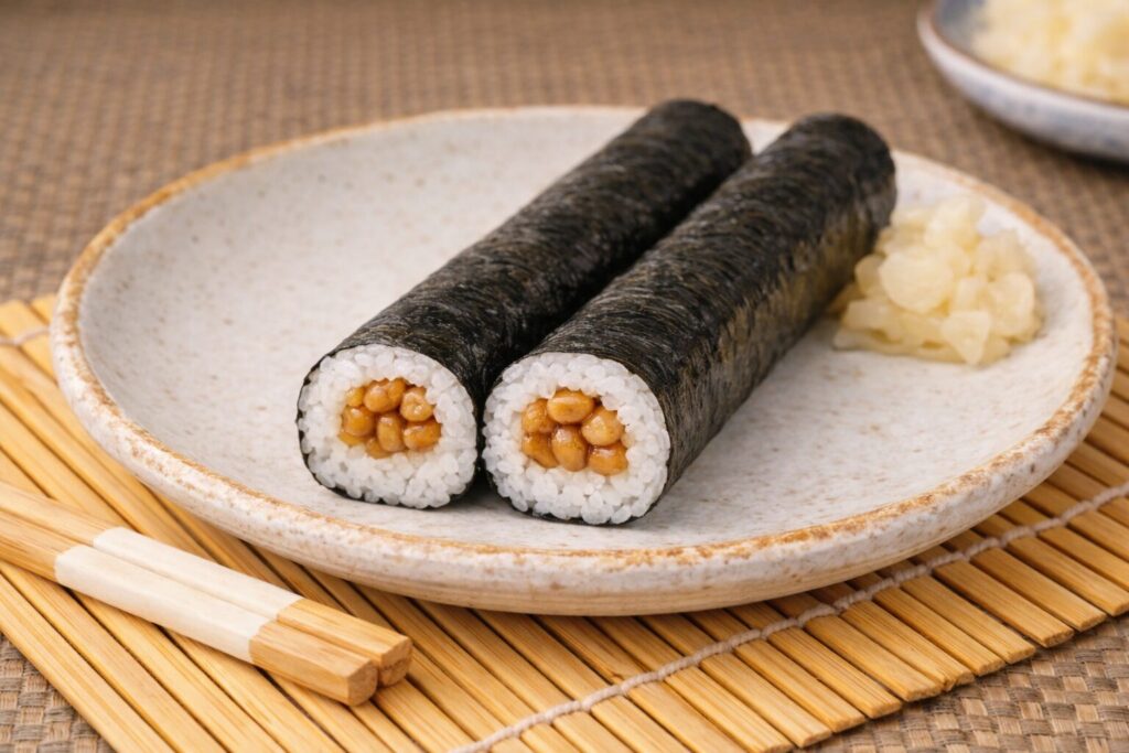 納豆巻（細巻）2本