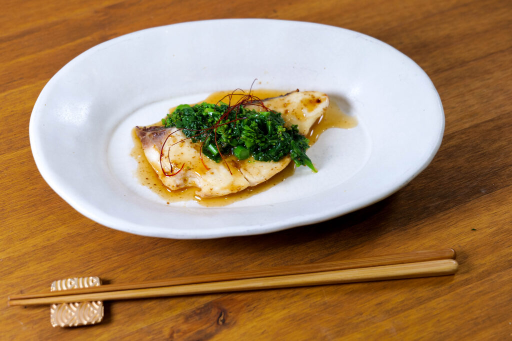 真鯛と菜の花のしそ香味焼き（今週のおすすめ）