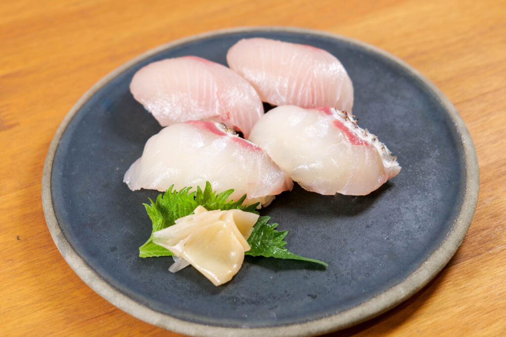 春の旬の食べ比べにぎり 4貫全体写真