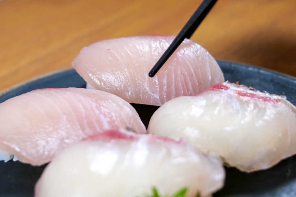 かぼすブリにぎり 寄り写真